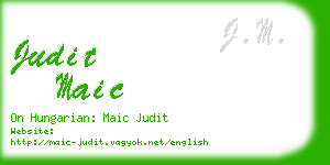 judit maic business card